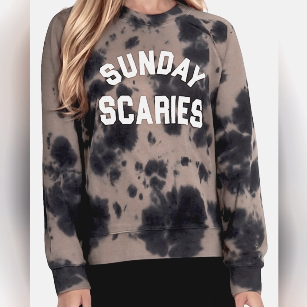 Wildfox Tie-Dye 'Sunday Scaries' Sweatshirt NWT